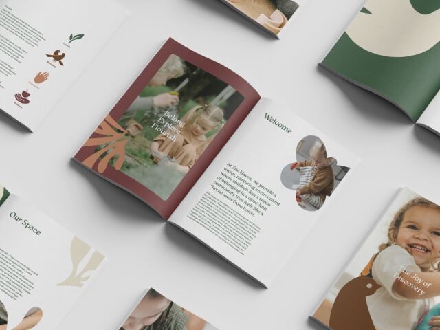 Part 2 reveal of the full brand identity for @the.haven.el - a nurturing early learning centre based in Belmont, Auckland.With earthy tones and organic patterns, the design reflects The Haven’s connection to nature, community, and play-based learning.#branding #brandidentity #thehaven #earlylearning #childcare #graphicdesign